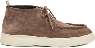 Officine Creative Frame 012 Suede Desert Boots - Heren - Veterlaarzen - Bruin - 46 EU - Su&egrave;de - Schoenen
