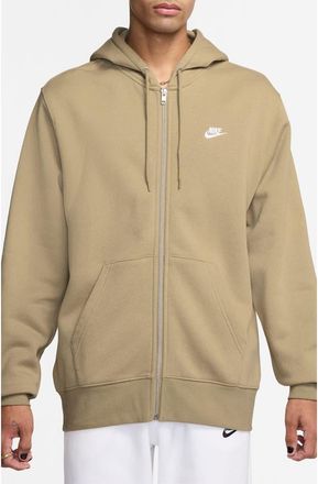 Nike Club Fleece Zip Hoodie in Parachute Beige/White at Nordstrom, Size Xx-Large