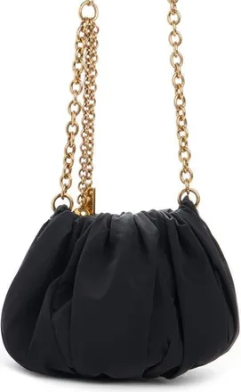 Chlo&eacute; Pleated Drawstring Crossbody Bag in Black at Nordstrom
