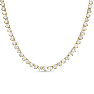 Diana M. Jewels 14kt Yellow Gold 50cts Lab Grown Diamond 3 prong Tennis Necklace