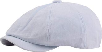 ACVIP Mens Women Solid Color Baker Boy Newsboy Cap Peaked Flat Hat (Pale Blue)
