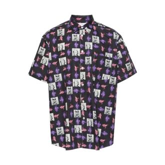 Comme Des Gar&ccedil;ons Andy Warhol Print Poplin Overhemd - Heren - Korte mouwen Overhemden - Veelkleurig - M - Overhemden