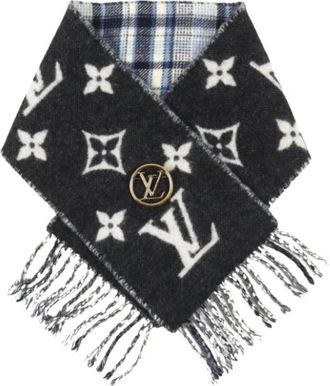 Louis Vuitton Pre-owned Scarves, female, Black, Size: ONE SIZE Pre-owned Vintage Cashmere Scarf