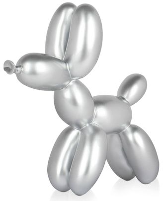 ADM Design Skulptur Ballonhund 26 x 27 cm - Silber