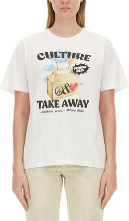 Moschino White Graphic Crew Neck T-Shirt