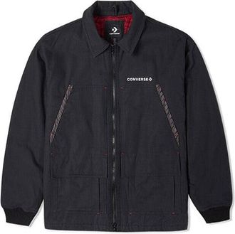 Converse New Year Series Logo Printing Lapel Sports Jacket Dark Black 10024149-A02