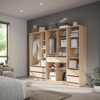 Vicco Armario De Ropa Elmo, Sonoma, 100 X 200 Cm Lote De 3, Vicco
