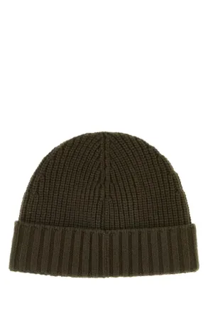 Stone Island Militarygreen Exterior: Cashmere Cuffie Accessory