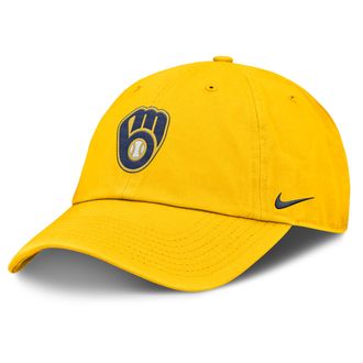 Nike Milwaukee Brewers Club Mens Nike Mens MLB Adjustable Hat in Yellow | NB0178HMZB-BEK