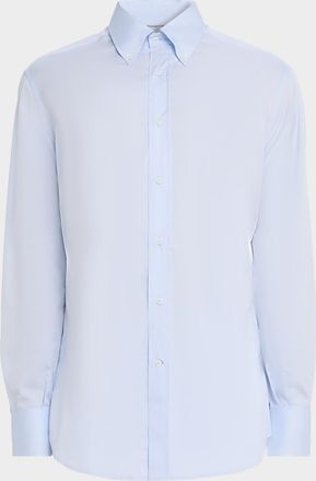 Brunello Cucinelli Mens Twill Classic Fit Button-Down Shirt