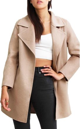 Belle & Bloom Ex Boyfriend Wool Blend Coat in Sand at Nordstrom, Size Medium
