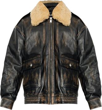 Misbhv Misbhv, Heren, Jassen, Zwart, Maat: XL Leer