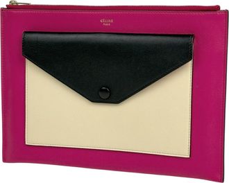 Celine Pink Leather Clutch Bag Pouch (Pre-Owned)