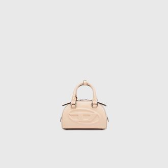 Diesel 1DR Dome-Leather Small bowling bag - Crossbody Bags - Woman - Pink