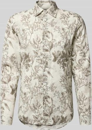 Mc Neal Regular Fit Freizeithemd aus Leinen-Baumwoll-Mix mit Kentkragen in Beige, Gr&ouml;&szlig;e XXXL