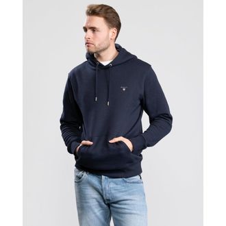 GANT Original Sweat Mens Hoodie - Blue Cotton - Size X-Large