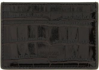 Tom Ford Crocodile Leather Card Holder Portafogli Marrone-Uomo