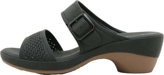 Generic Shoes Womens Classic Nylon Womens Beach Slippers with Slope Heel Hollow Casual Slippers Slope Bottom Shoes Sandals Womens Shoes Lined, black, 8.5 UK