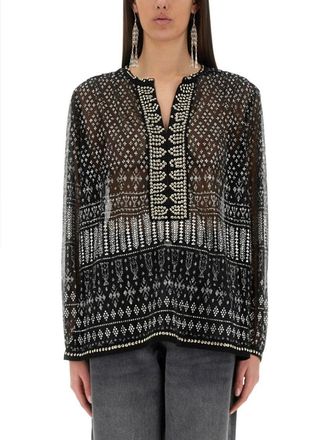 Isabel Marant Sheer Black Nickie Top