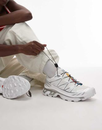 Salomon XT-6 GTX - Sneakers unisex bianche e argento-Bianco