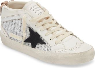Golden Goose Mid Star Low Top Sneaker (Nordstrom Exclusive) in White/black at Nordstrom, Size 40