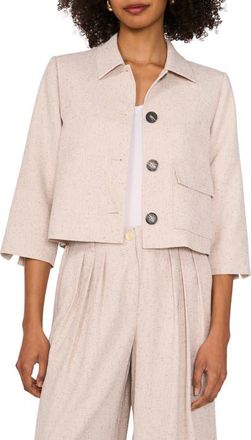 Vince Camuto Tweed Crop Jacket in New Ivory at Nordstrom, Size X-Large