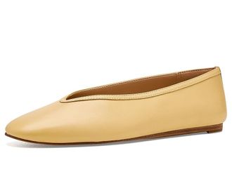 Marc Fisher Gradi Womens Flat Shoes Yellow Leather : 9.5 M