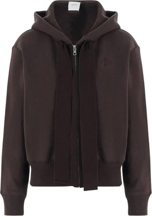 Patou Katoenen hoodie met rits - Dames - Vesten met rits - Bruin - M - Katoen - Hoodies & sweatvesten