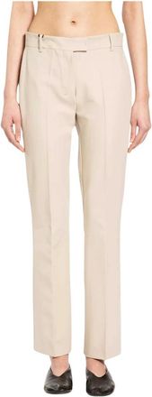 Max Mara Fatina Broeken - Dames - Chinos - Beige - L - Katoen - Broeken