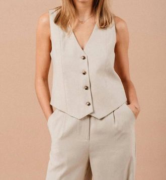 Grace & Mila Mathieu Vest In Beige