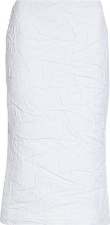 Shushu/Tong Crinkled Cotton Blend Midi Skirt in White at Nordstrom, Size 10 Us