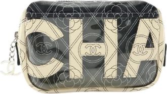 Chanel Pre-owned Camellia PVC Coated Canvas Pouch - Dames - Vintage Clutch - Veelkleurig - ONE Size - Vintage