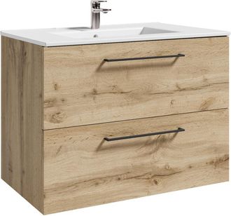 Badplaats Mueble De Ba&ntilde;o Belem 80 X 45 Cm - Roble - Mueble De Ba&ntilde;o Con Lav