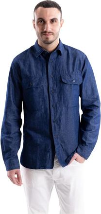 Xacus Camicia Heritage - Heren - Spijkeroverhemden - Blauw - XL - Katoen - Overhemden