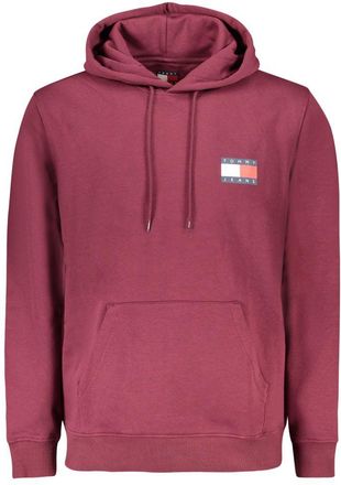 Tommy Hilfiger Mens Logo Patch Pullover Hoodie - Brown Cotton - Size X-Large