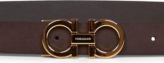 Ferragamo Suede & Calf Leather Belt - Brown