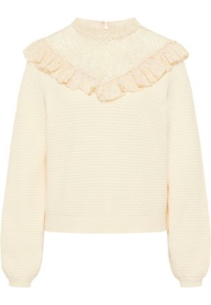 Faina Gebreide trui Dames wolwit