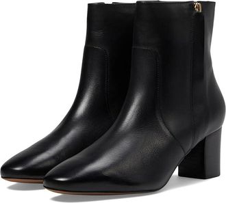 Johnston & Murphy Eleanor Side-Zip Bootie High Womens Heels Black : 11 M, Leather/Rubber