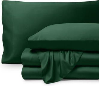 Bare Home Cooling Rayon Sheet Set in Forest Green at Nordstrom, Size Twin X-Long