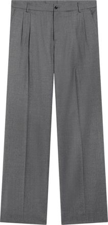 Dolce & Gabbana Melange Flanellen Pantalon - Heren - Nette broeken - Grijs - L - Wol - Broeken