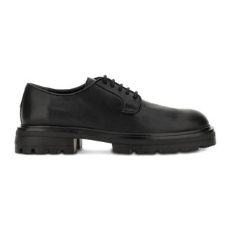 Hogan H673 Glad Leren Derby - Heren - Veterschoenen - Zwart - 40 EU - Leer - Schoenen