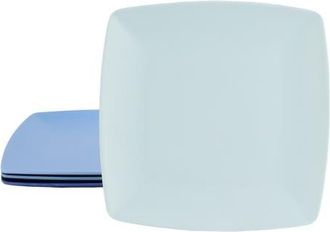 Gibson Home Grayson 4 Piece 8.5 Inch Square Melamine Dessert Plate Set in Assorted at Nordstrom