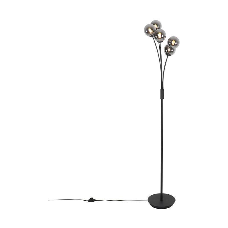 Lampada Da Terra Con Paralume Conico In PC Lexan Decorato Diametro 40xh183 Cm  Peso 7.50 Kg Decoro Argento Emporium Ec1623 33