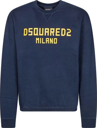 Dsquared2 Navy Milano Cool Fit Letters Sweatshirt