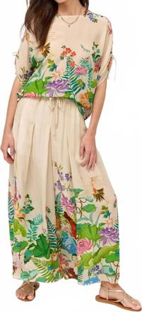 Johnny Was Silk Lined Pant In Thoria