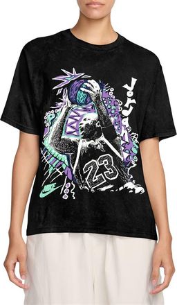 Nike Jordan Flight Cotton Graphic T-Shirt in Black/white at Nordstrom, Size X-Small