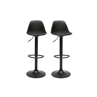 Miliboo Miliboo - Taburetes De Bar Negros De Dise&ntilde;o (paquete De 2) Steevy