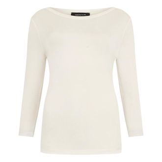 Fabiana Filippi Round-neck Knitwear, female, Beige, Size: XL Round-neck Knit Top