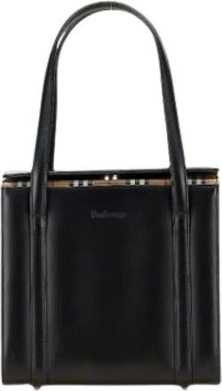 Burberry Pre-owned Handbags, female, Black, Size: ONE SIZE Pre-owned Vintage Leather Handbag