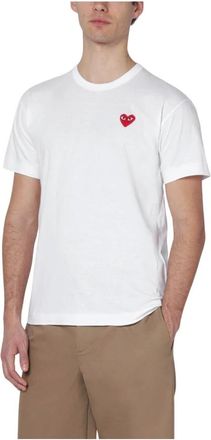 Comme Des Gar&ccedil;ons Heren, Tops, Wit, Maat: L Katoen